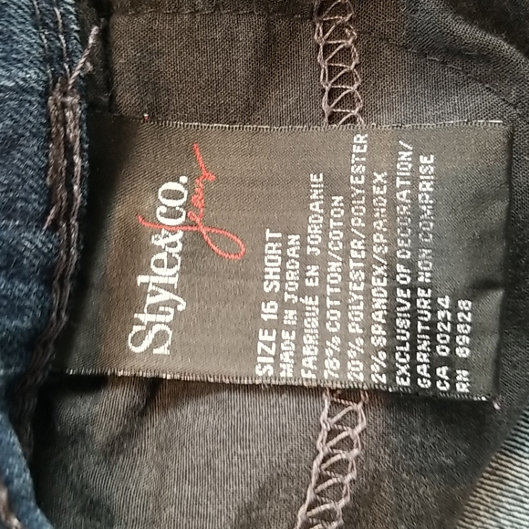 Style & Co. Jeans w/tummy control sz 16 short women's Denim Jean's - Picture 4 of 9